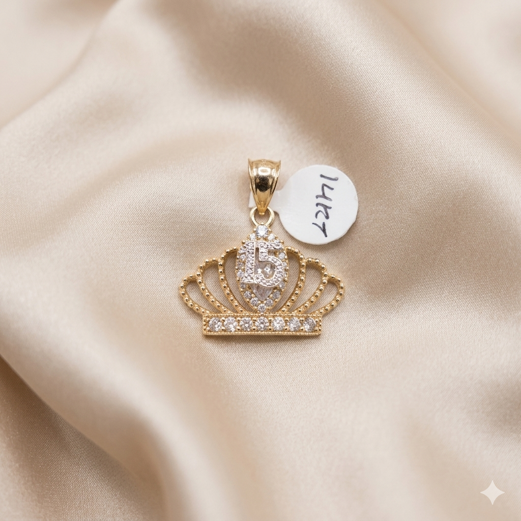 Dije corona de quinceañera